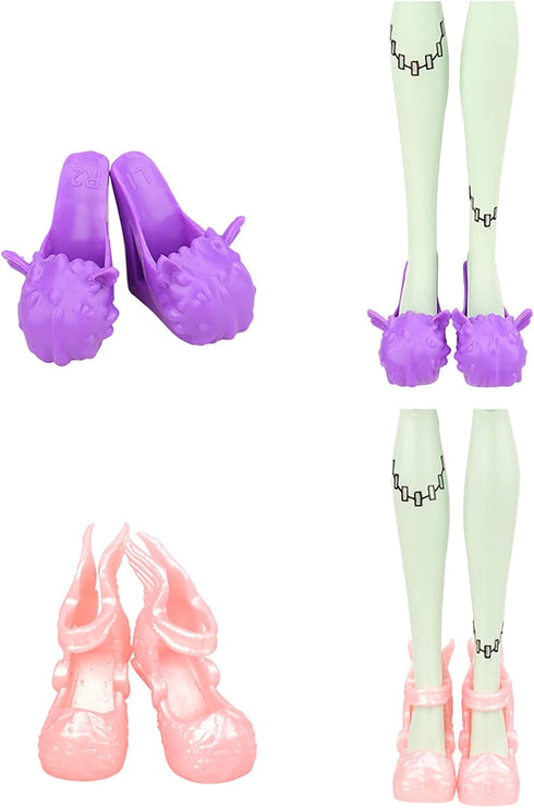Barwa 10 Pairs Doll Shoes Accessories, Fashion High Heels, Sandals & Boots Pack