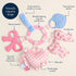 0 Itzy Ritzy Teething Activity Toy - Bitzy Busy Ring Infant Teething Toy Features Braided Teether & Dangling Toys