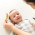 Set Personalized Baby Hair Brush & Comb with Soft Goat Bristles,Custom Laser Engraved Name,Newborn Grooming Kit
