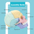 2024 New Human Anatomy Skull Model,17 Part Puzzle of Skull and 10 Knowledge Flash Cards, Detachable Palm Sized Mini Human Medical Skull Model, Medical Clinic Teaching Equipment, STEM Toy Gift for Kids