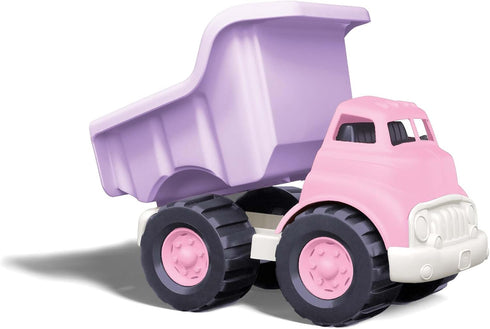 Green Toys Dump Truck in Pink Color - BPA Free, Phthalates Free Play Toys for Improving Gross Motor, Fine Motor Skills.
