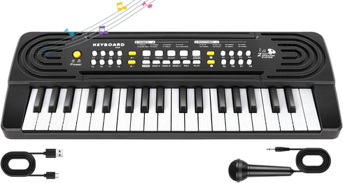 Kids Toddler Toy Piano Keyboard - 37 Key Pianos for Kid Music