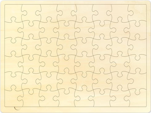 48 Piece Blank Puzzle with Tray to Draw on, Unique Custom Puzzle 14.2x10.6 Inches for Crafts & DIY