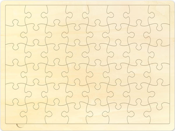 48 Piece Blank Puzzle with Tray to Draw on, Unique Custom Puzzle 14.2x10.6 Inches for Crafts & DIY