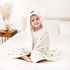 2 Pack Infant,34"x 34" GRSSDER Baby Hooded Towel for Newborn, Super Soft Bath Towels with Original Designs, Ultra