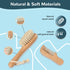 Set, Baby Hair Brush and Comb Wooden Baby Hair brush with Soft Goat Bristle and Wood Comb for Newborn Essentials, Good