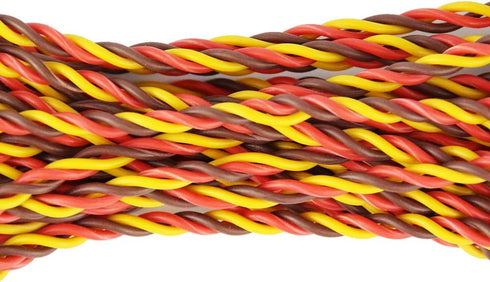 20pcs Male to Male Plug Twisted Wiring 100mm 10cm 3.93inch 26AWG 30 Cores RC Servo Extension Lead Cable