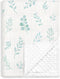 Baby Blankets for Boys Girls, Soft Nursery Minky Blankets with Muslin and