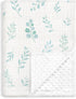 Baby Blankets for Boys Girls, Soft Nursery Minky Blankets with Muslin and