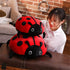 Cute Plush Toy Soft Ladybug Pillow Cushion - Novelty Gift for Children, Red, 65cm/25inch