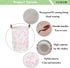 CLOCOR Pink Laundry Basket,Waterproof Nursery Hamper for Baby Girl ,Collapsible Storage Baskets for Girls Bedroom,Kids