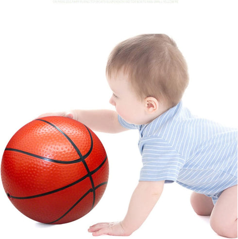 Soccer Basketball Football Small Sports Bouncy Balls with Hand Pump, 3 Pack of 6-Inch Diameter Rubber Sport Balls.