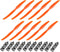 uxcell 10pcs RC Propellers CW 1060, 10x6 Inch Nylon Orange 2-Vane Fixed-Wing for Airplane Toy with Adapter Rings