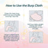 BLESSIQUE INTERNATIONAL 5 100% Blessique Baby Burp Cloths Pieces Cotton Muslin Soft Absorbent Burping Cloth for Baby