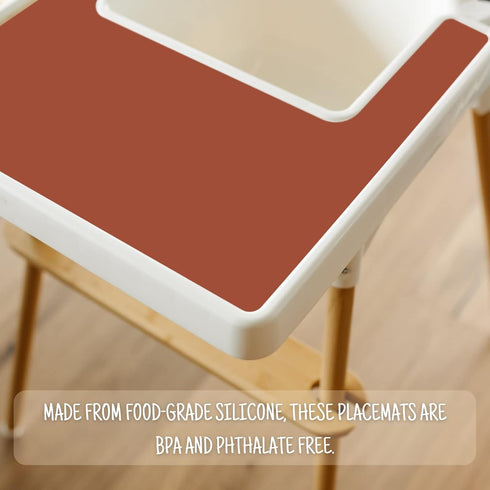 High Chair Placemat for IKEA Antilop Baby High Chair, Silicone Placemats, High Chair Tray Finger Foods Placemat