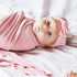 Newborn Swaddle Blanket with Hat Set, Baby Swaddle Set, Hospital Receiving Blankets for Girls Boys (Blush, 35"x35")