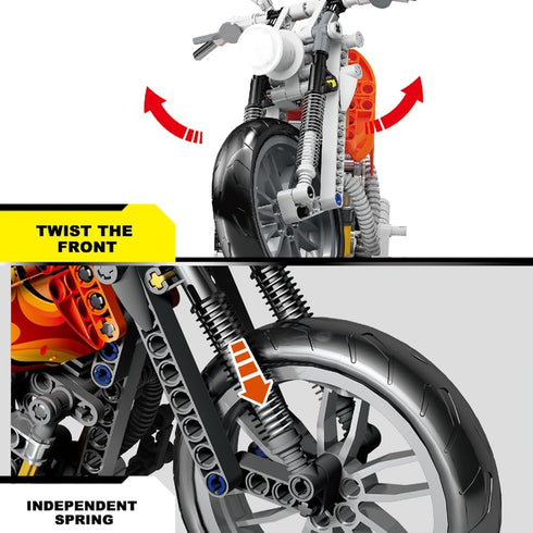 ENHANA Motorcycle Toy Building Blocks Kit - Model Brick Toys Set for Boys - Motorcycle Model Gifts