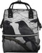 DWVTSLH Crow Birds Diaper Bag Backpack Multifunction Nappy Bags Waterproof Mummy Backpack Large
