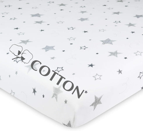 100% 38" 24" Pack (Pack 2) American Baby Company Natural Cotton Fitted Mini Crib Sheet x - Soft & Breathable Small