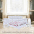 Dolls House Furniture Mini Wooden Queen Bed 6pcs, Miniature Dollhouse Bed 1:12 Cabinet for Doll