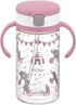 Richell Aqulea Outing Straw Mug, 320ml in Pink
