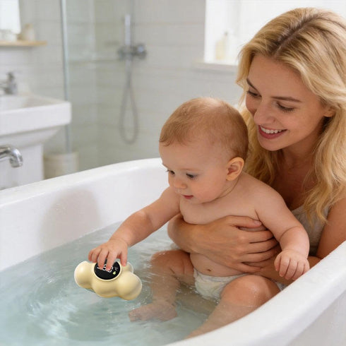 tkerinse Baby Bath Thermometer, Cloud Shaped Digital Floating Water Thermometer, Instant-Read Baby Bath Thermometers