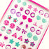 AUGSUN 240 Piece Sticker Earrings - 3D Gems Girls Self-Adhesive Glitter Craft Crystal Stickers