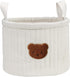 NIOMICO Teddy Bear Diaper Bag 9.45x7.09in Small Soft Polyester Cotton Cute Storage Bins