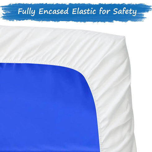 Soft & Breathable Nap Mat Sheet 24" x 48" x 4" Fitted Cover for Preschool Day Care Rest Nap Mat, White