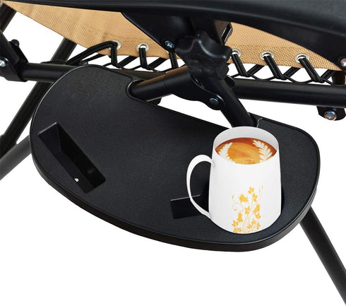2 C-CHAIN Universal Zero Gravity Chair Tray, Cup Holder Tray for Fold Lounge Chair, Cup Holder with Water Cup Slot