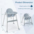 4 1 3-Point HONEY JOY Baby High Chair, in Convertible Highchair for Babies and Toddlers, Adjustable Legs, Double