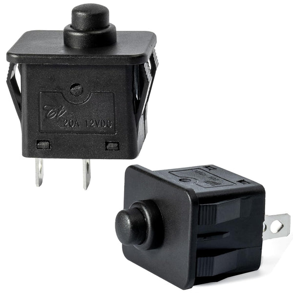 2 Pcs 12volt 6volt 2Pin Plunger Type Power Wheel Foot Pedal Switch for Kids Ride on Car