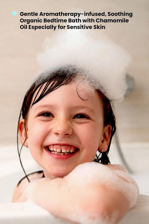 250 ml (8.4 oz,Chamomile,Orange, BioLove Bath Foam Bubble Bath Baby wash Care, Relaxing Foaming Bath, Bubble Bath