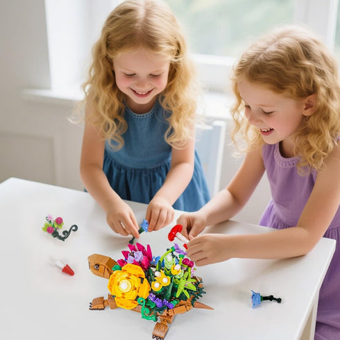 JMYZBD Set, 6+ (477Pcs) Sea Turtle Succulent Planter Building Turtle Flowers Pot Building Kit, Animals Botanical