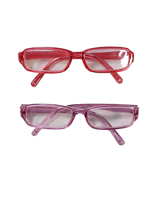 American Fashion World Doll Pink and Purple Framed Glasses for 18-Inch Dolls | Premium Quality & Trendy Design | Dolls Accessories | Perfect Fit for Popular Brands
