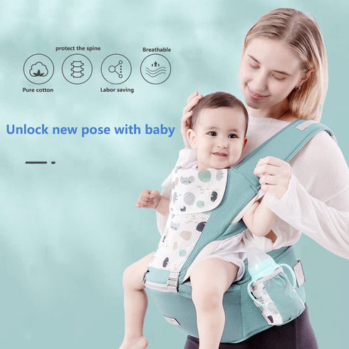 ECHOZONE Backpack Toddler,7-55lbs Baby Carrier with Hip Seat,Ergonomic Infant& Child Holder Carrier Kangaroo Bag