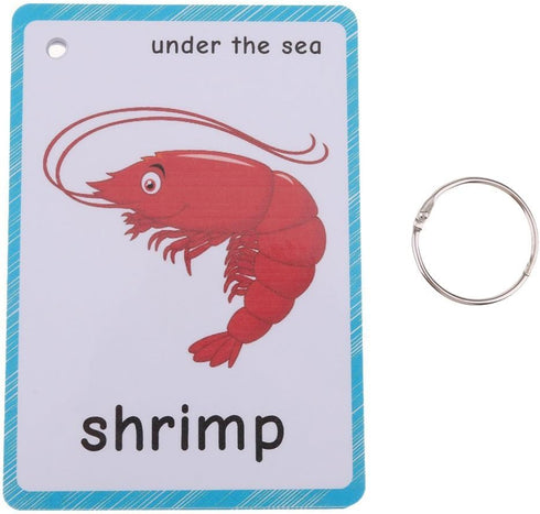 20 pcs Sea Animals Flash Cards for Toddlers | Marine Animals Learning Cards & Montessori Pocket Cards for Pre-K