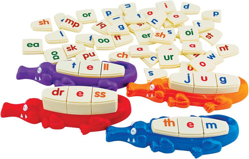 Junior Learning Spelligator Word Building Game, 75 Letter Tiles, Ages 5-9, Phonemic Awareness