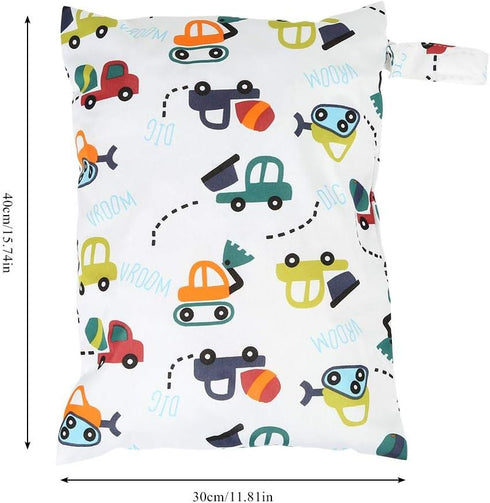 Hztyyier Boys Wet Bag, Reusable Diaper Carryall with Zipper for Travel, Beach Swimsuits Clothes Storage