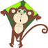 HENGDA KITE Kids Cartoon Monkey Kites with Flying Line