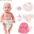 eDollable Set 12 inch Realistic Baby Doll Accessories Toys for Dolls Includes Doll Potty, Bib,Pacifier,Diaper