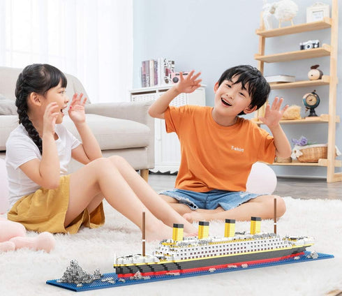 Titanic Toys Model Micro Building Blocks Set, 1872 Pieces Cruise Ship Mini Bricks DIY Educational Toy for Adults