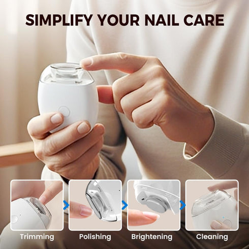 generic 2026 3 360 Trimmer (1) New Portable Automatic Electric Nail Clipper Speeds Degree Silent Nail Grinder with LED