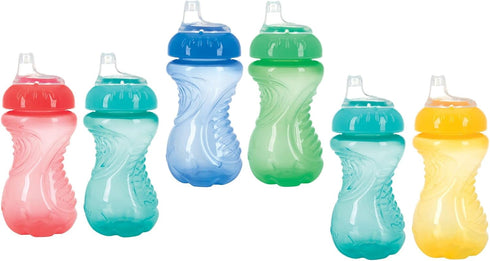 Nuby Easy Grip Cup, 10 Ounce, No-Spill, 2-Pack, Colors May Vary