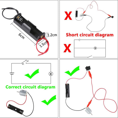 Set Sntieecr Electric Circuit Motor Kit, Science Experiment Educational Montessori Learning Kits for Kids DIY STEM