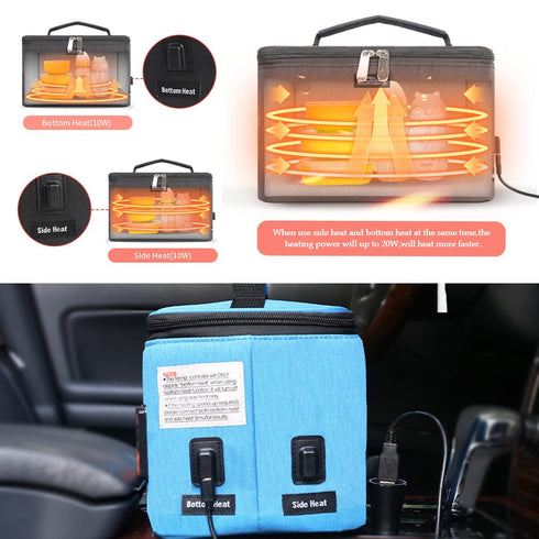 DURASIKO Screen,5V/20W Portable USB Car Baby Bottle Warmer with Digital Display Constant Temperature Milk Heater