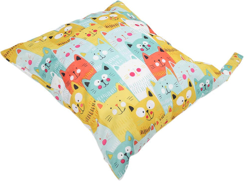 Pongnas Cute Cat Print Reusable Cloth Diaper Bag with Zipper Washable Hanging
