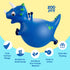 Bouncy Dinosaur Hopper - Inflatable Dino Bouncing Animal for Toddlers, Navy Blue Ride On Toy with Pump for 4-8 Year Olds