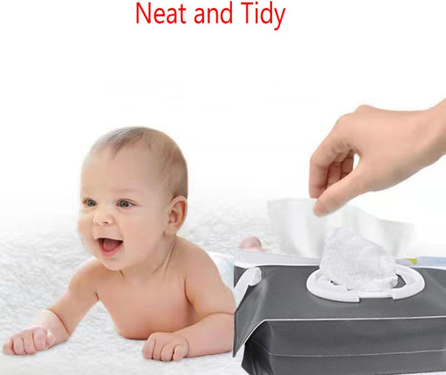 WedFeir 4pcs Baby Wipe Dispenser for Travel, Portable Refillable Baby Wipes Container for Diaper, Wipe Dispenser