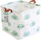 Square Storage Bins Canvas Collapsible Basket with Handles - Toy Organizer for Nursery, Kid's Toys, Closet & Laundry